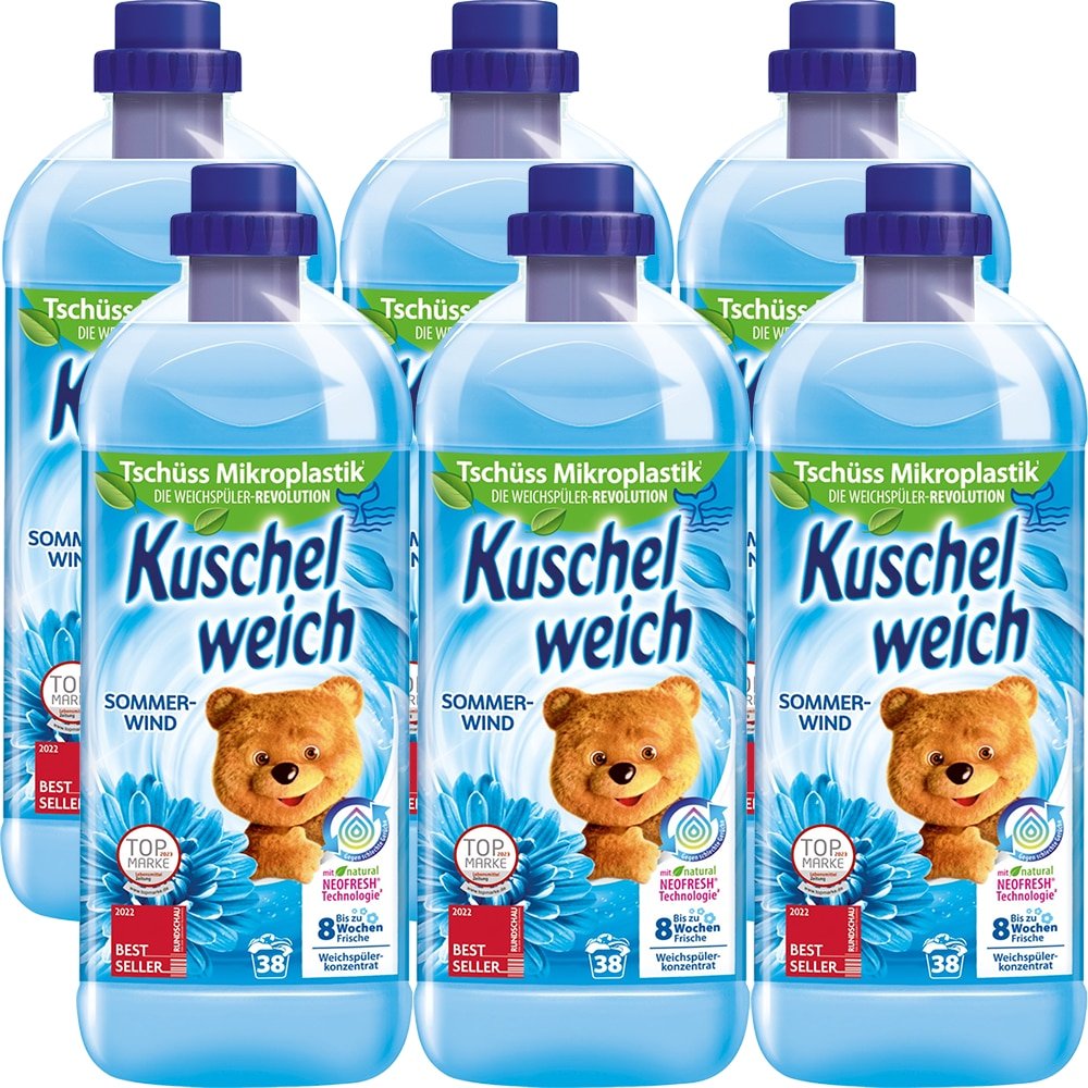 res_47be8dcfb56eaf9164db5468ea672fa6 Balsam de rufe Kuschelweich „Summer wind" – 6×38 spălări (6×1000 ml) - imaginea 1